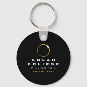 2024 Houlton Maine Sonnenfinsternis Schlüsselanhänger