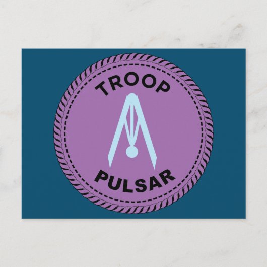 2024 IGGPPCamp Troop Pride Compass Poscard Postkarte (Vorderseite)