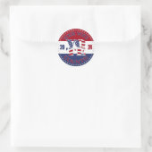 2024 Ihr Votum zählt USA Flag V O T E! Runder Aufkleber (Tasche)