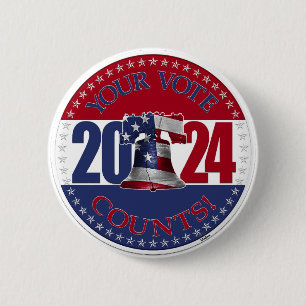 2024 Ihre Stimme zählt Freiheitsglocke Button