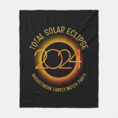 2024 INSGESAMT SOLAR ECLIPSE Familie Souvenir Fleecedecke (Vorderseite)