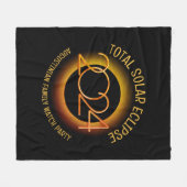 2024 INSGESAMT SOLAR ECLIPSE Familie Souvenir Fleecedecke (Vorderseite (Horizontal))