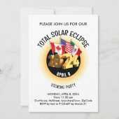 2024 INSGESAMT SOLAR ECLIPSE Flags Party ansehen Einladung (Vorderseite)