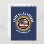 2024 INSGESAMT SOLAR ECLIPSE USA POSTKARTE (Vorne/Hinten)