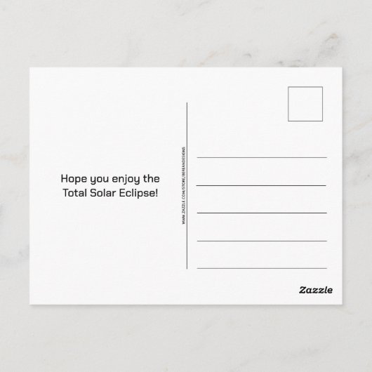 2024 INSGESAMT SOLAR ECLIPSE USA POSTKARTE (Rückseite)