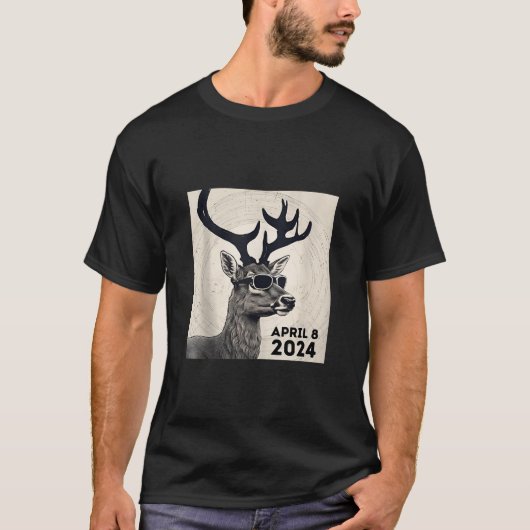 2024 Insgesamt Sun Moon Eclipse 8. April Rehbeobac T-Shirt (Vorderseite)