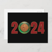 2024 Jade Chinesisches Neujahr des Dragon-T - Shir Postkarte (Vorne/Hinten)