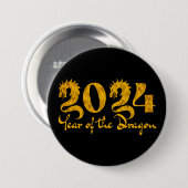 2024 JAHR DER DRAGONGOLD BUTTON (Vorne & Hinten)
