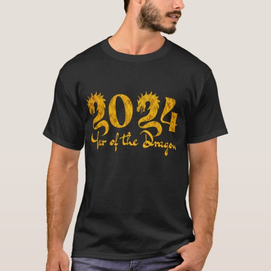 2024 JAHR DER DRAGONGOLD T-Shirt (Vorderseite)