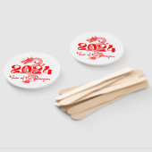 2024 Jahr des chinesischen Drachen-Neujahrs Fächer (Non-assembled)