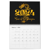2024 Jahr des chinesischen Drachen-Neujahrs Kalender (Feb 2026)
