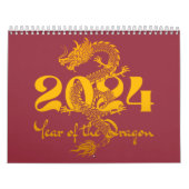 2024 Jahr des chinesischen Drachen-Neujahrs Kalender (Titelbild)