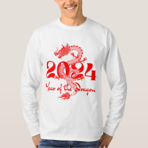 2024 Jahr des chinesischen Drachen-Neujahrs T-Shirt