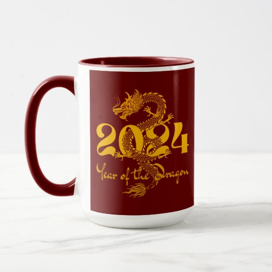 2024 Jahr des chinesischen Drachen-Neujahrs Tasse (Links)