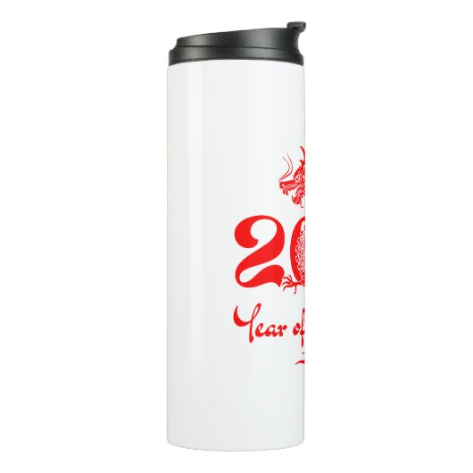 2024 Jahr des chinesischen Drachen-Neujahrs Thermosbecher (Nach links gedreht)