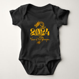 2024 Jahr des Drachen Chinesisches Neujahr Baby Strampler
