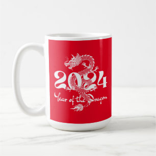 2024 Jahr des Drachen Chinesisches Neujahr Kaffeetasse