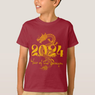2024 Jahr des Drachen Chinesisches Neujahr T-Shirt