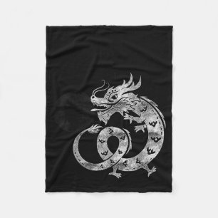2024 Jahr des Drachen Chinesisches Zodiak Chinesis Fleecedecke