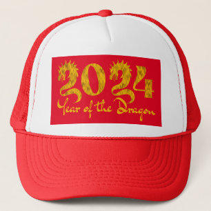 2024 JAHR DES DRACHEN GOLD TRUCKERKAPPE