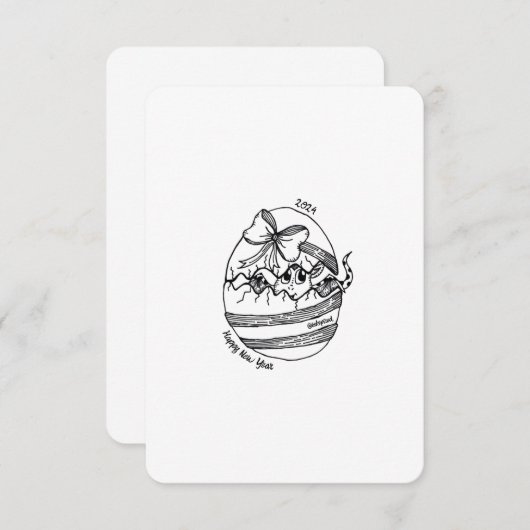 2024 Jahr des Drachen, gutes neues Jahr (Vorne/Hinten)