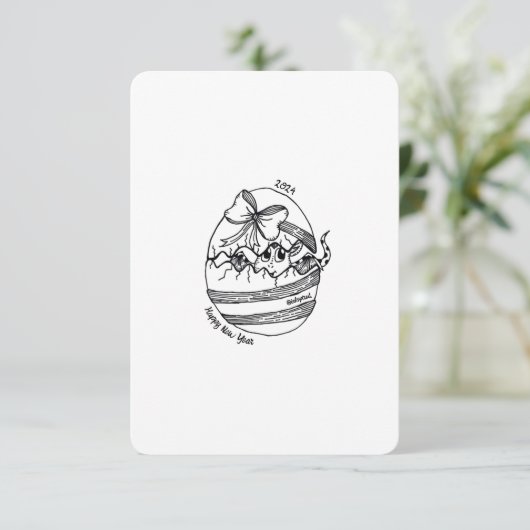 2024 Jahr des Drachen, gutes neues Jahr (Stehend Vorderseite)