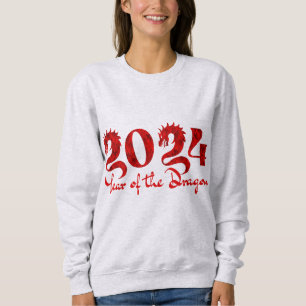 2024 JAHR DES DRACHEN ROT SWEATSHIRT