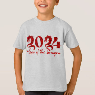2024 JAHR DES DRACHEN ROT T-Shirt