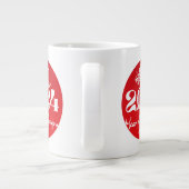 2024 Jahr des Drachen rot weiß Jumbo-Tasse (Rückseite)