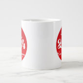 2024 Jahr des Drachen rot weiß Jumbo-Tasse (Vorderseite)