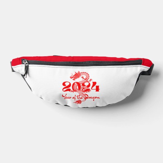 2024 Jahr des Drachen weiß rot Bauchtasche (Ablage )