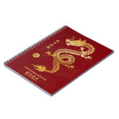 2024 Jahr des Drachenlunars Neujahr 2024 Notizblock (Linke Seite)