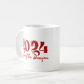 2024 JAHR DES DRAGONS ROT KAFFEETASSE (Vorderseite Links)
