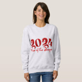 2024 JAHR DES DRAGONS ROT SWEATSHIRT (Vorne ganz)