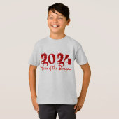 2024 JAHR DES DRAGONS ROT T-Shirt (Vorne ganz)