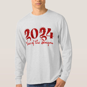 2024 JAHR DES DRAGONS ROT T-Shirt