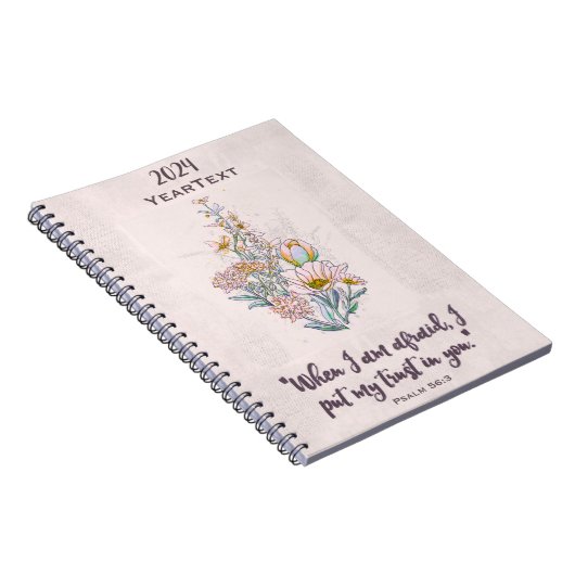 2024-Jahr-Notebook Psalm 56:3 Notizblock (Rechte Seite)