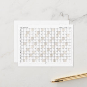 2024-Jahr-Planer-Büroorganisationskalender Postkarte