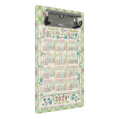 2024 Jahre Kalender Viktorianisch Jugendstil | Ben Mini Klemmbrett (Schrägansicht)