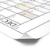 2024-Jahres-Planer, Familienname Office-Kalender Poster (Ecke)