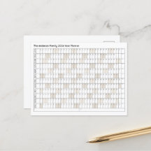 2024-Jahres-Planer, Familienname Office-Kalender