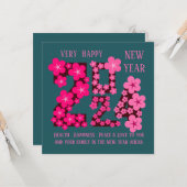 2024: JEDES JAHR GREETING KARTE (Vorderseite/Rückseite Beispiel)