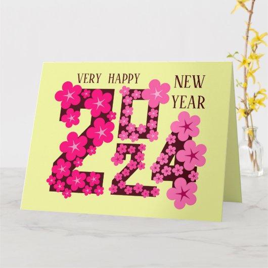 2024: JEDES JAHR GREETING KARTE (Gelbe Blume)