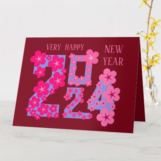 2024: JEDES JAHR GREETING KARTE (Gelbe Blume)