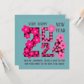 2024: JEDES JAHR GREETING KARTE (Vorderseite/Rückseite Beispiel)