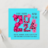 2024: JEDES JAHR GREETING KARTE (Vorderseite/Rückseite Beispiel)