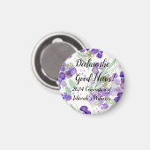 2024 JW Convention Hydrangea petals customizable Magnet (Vorderseite/Rückseite)