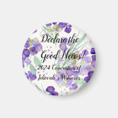 2024 JW Convention Hydrangea petals customizable Magnet (Vorne)