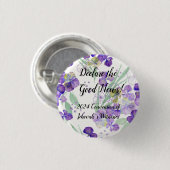 2024 JW Convention Hydrangea petals customize Button (Vorne & Hinten)