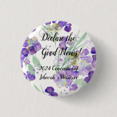 2024 JW Convention Hydrangea petals customize Button (Vorderseite)